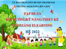 BỒI DƯỠNG KỸ NĂNG THIẾT KẾ BÀI GIẢNG ELEARNING