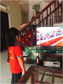 Hình ảnh các con trường mầm non Liên Châu dự Lễ khai giảng trực tuyến năm học: 2021-2022