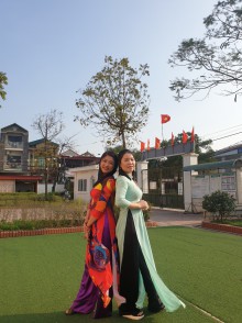 CÁC CÔ GIÁO TRƯỜNG MN LIÊN CHÂU HƯỞNG ỨNG TUẦN LỄ ÁO DÀI