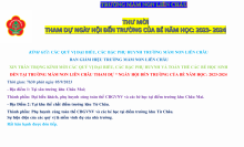 THƯ MỜI DỰ KHAI GIẢNG NĂM HỌC 2023- 2024