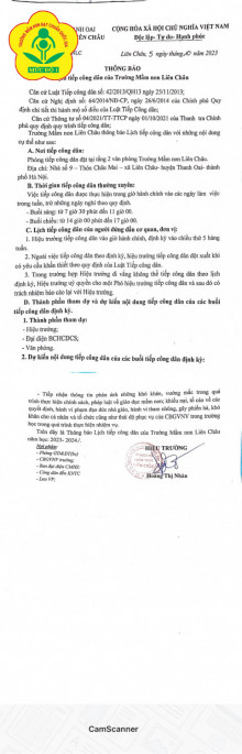 THÔNG BÁO LỊCH TIẾP CÔNG DÂN
