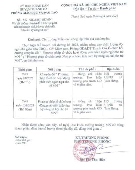 Tham dự bồi dưỡng chuyên đề Lĩnh vực PTNN và Lĩnh vực PTTCKNXH